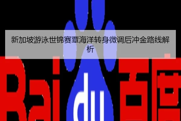 新加坡游泳世锦赛覃海洋转身微调后冲金路线解析